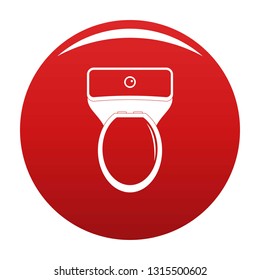 Lavatory icon. Simple illustration of lavatory vector icon for any design red