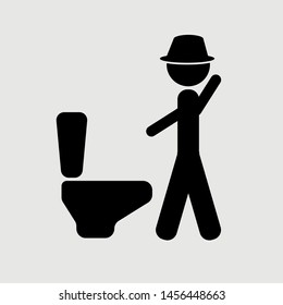 lavatory pan icon vector sign symbol for design
