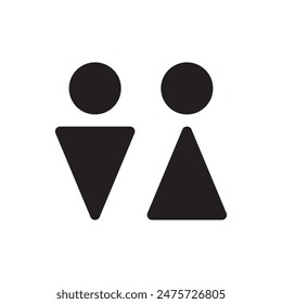 Lavatory and restroom sign for man and women isolated icon graphic vector