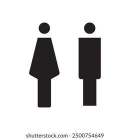 Lavatory and restroom sign for man and women isolated icon graphic vector