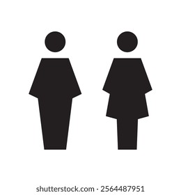 Lavatory and restroom sign for man and women isolated icon graphic vector