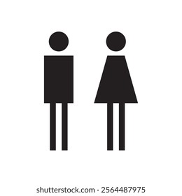 Lavatory and restroom sign for man and women isolated icon graphic vector