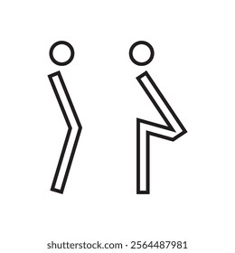 Lavatory and restroom sign for man and women isolated icon graphic vector