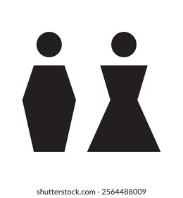 Lavatory and restroom sign for man and women isolated icon graphic vector