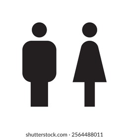 Lavatory and restroom sign for man and women isolated icon graphic vector