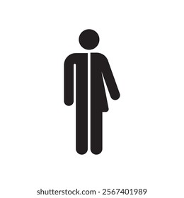 Lavatory and restroom sign for man and women isolated icon graphic vector