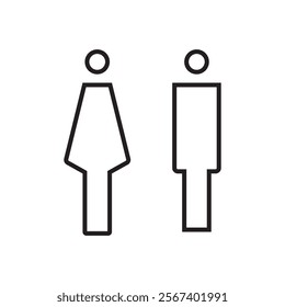 Lavatory and restroom sign for man and women isolated icon graphic vector