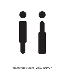 Lavatory and restroom sign for man and women isolated icon graphic vector