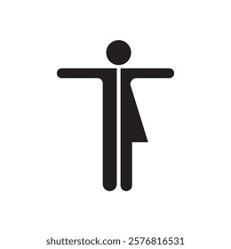 Lavatory and restroom sign for man and women isolated icon graphic vector