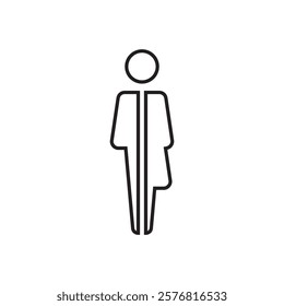 Lavatory and restroom sign for man and women isolated icon graphic vector