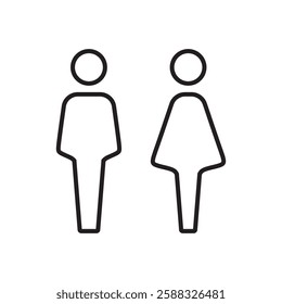 Lavatory and restroom sign for man and women isolated icon graphic vector	