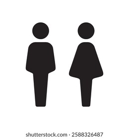 Lavatory and restroom sign for man and women isolated icon graphic vector	