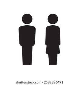 Lavatory and restroom sign for man and women isolated icon graphic vector	