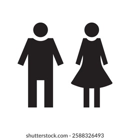 Lavatory and restroom sign for man and women isolated icon graphic vector	