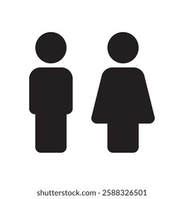 Lavatory and restroom sign for man and women isolated icon graphic vector	