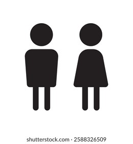 Lavatory and restroom sign for man and women isolated icon graphic vector	