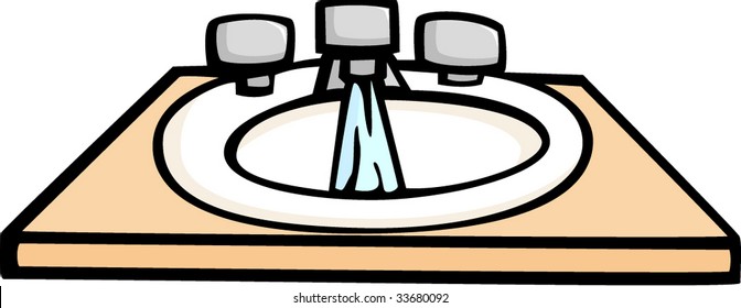 baño con agua corriente