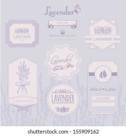 Fondo de lavanda, diseño de embalaje de etiquetas de producto 