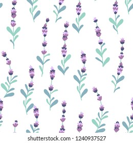 Lavender beautifull pattern on white background background vector illutration 