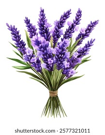 a lavender bouquet, perfect for home decor, aromatherapy, and nature-themed designs. Adds a touch of elegance and tranquility to any project.