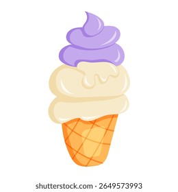 lavender cartoon popsicle with dripping top