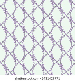 Lavender colorful flower seamless pattern for textile, fabric, scrapbook. Summer floral vector background 