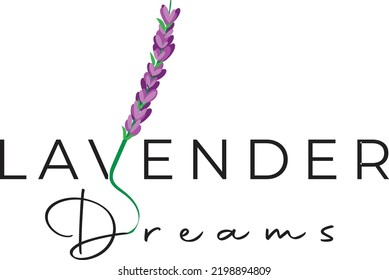 Lavender Dreams Logo For Brand Related To Beauty Or Tea Products. Can Be Used For Other Purpose As Well.