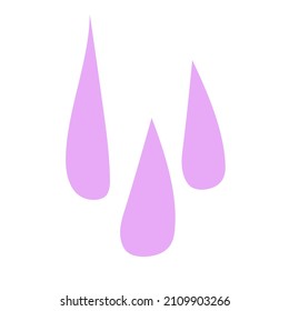 Lavender drops flat vector illustration