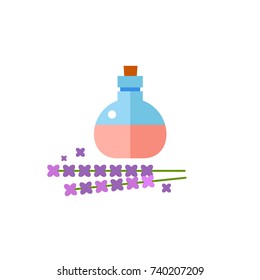 Lavender Essential Oil Vector Icon