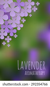 lavender field aromatherapy bokeh background vector