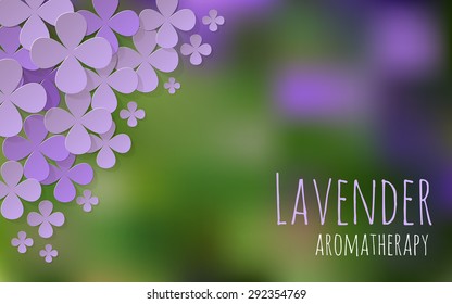 lavender field aromatherapy bokeh background vector