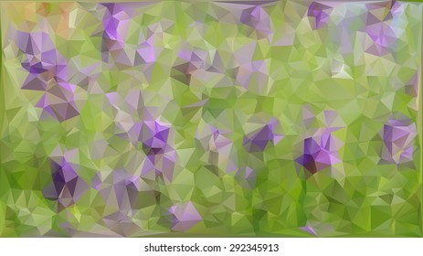 Lavender Field in the summer polygonal vector