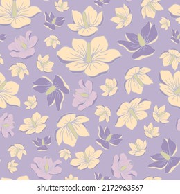 Lavender Fields Forever Vector Repeat Pattern