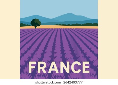 The lavender fields of Provence, bathed in the soft light of sunrise, stretch as far as the eye can see