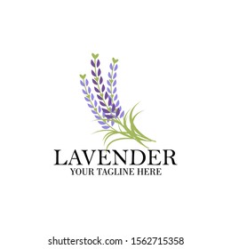 The Lavender Flat Logo Design Vector Template