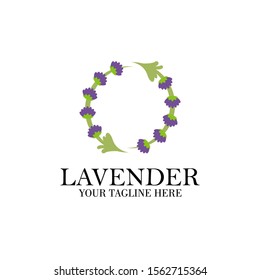 The Lavender Flat Logo Design Vector Template