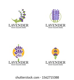 The Lavender Flat Logo Design Vector Template