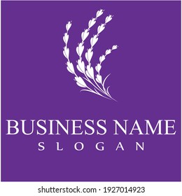 lavender floral aromatic logo vector icon illustration design