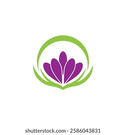 lavender floral aromatic logo vector icon illustration design