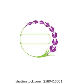 lavender floral aromatic logo vector icon illustration design