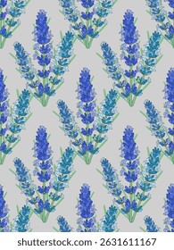 Lavender floral pattern design, seamless style