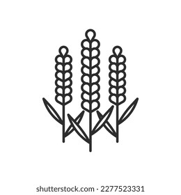 Lavender flower icon. High quality black vector illustration.
