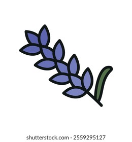 Lavender flower icon showcases a delicate and soothing design, perfect for wellness branding, invitations, or nature-themed projects