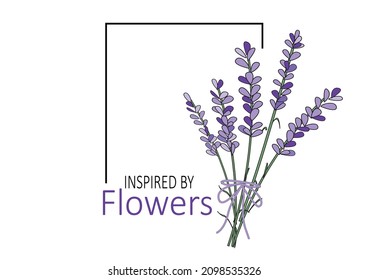 lavender flower inspired by flowers vector purple