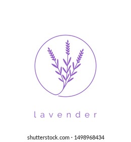 Lavender Flower Logo Design Template