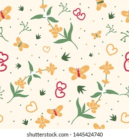 lavender and flower repeat pattern seamless,fabric textile print design,packaging ,background
