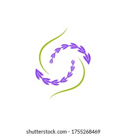 Lavender flower Vector icon illustration design Template