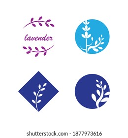 Lavender flower Vector icon illustration design Template
