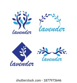 Lavender flower Vector icon illustration design Template

