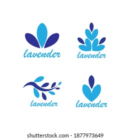 Flor de lavanda Modelo de diseño de ilustración de icono Vector
